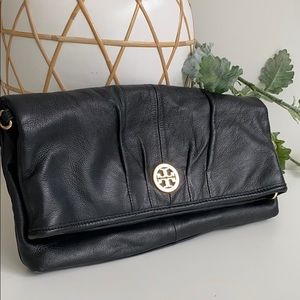 EUC Tory Burch Black Leather 3 Way Bag